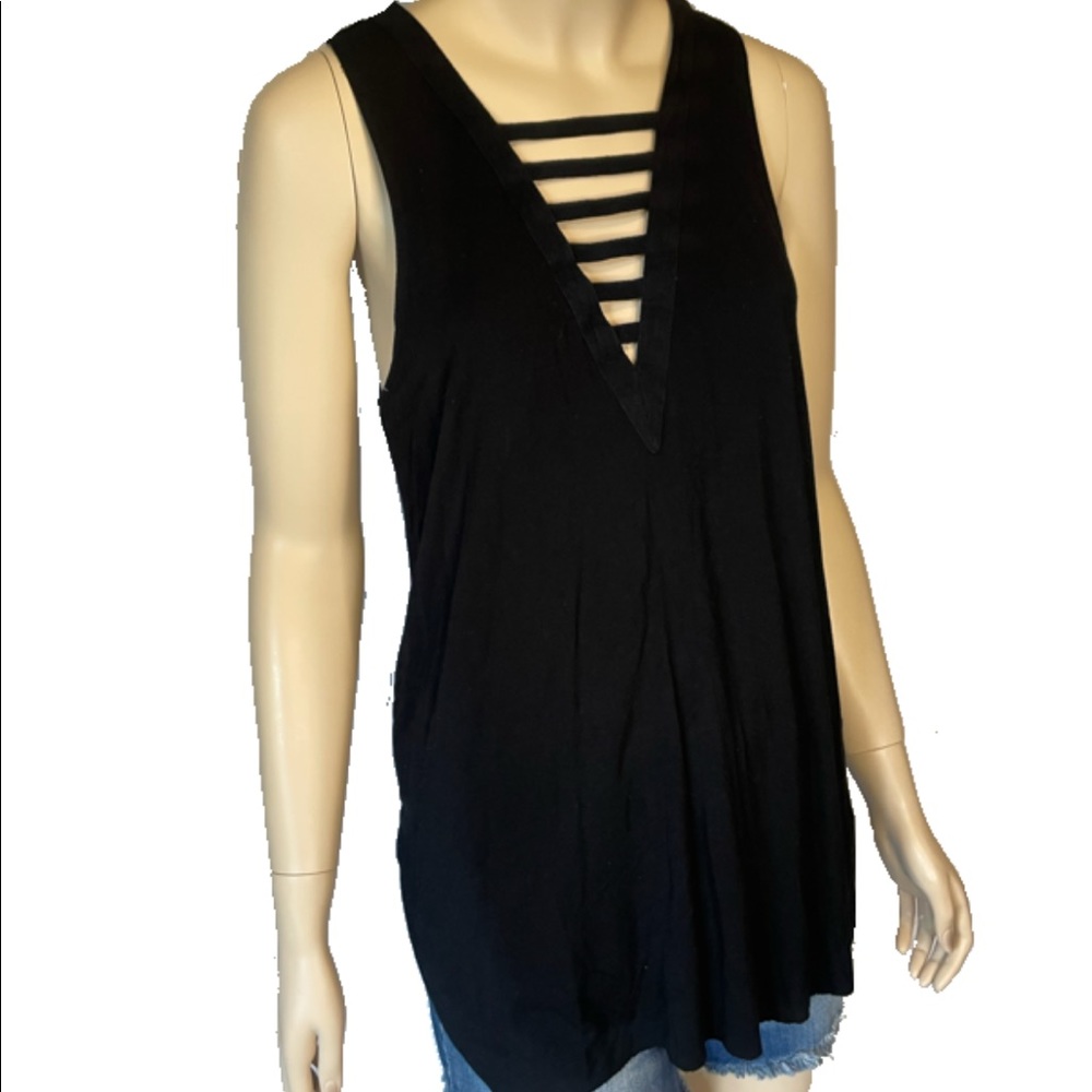 American Eagle Black Relaxed Fit Tank